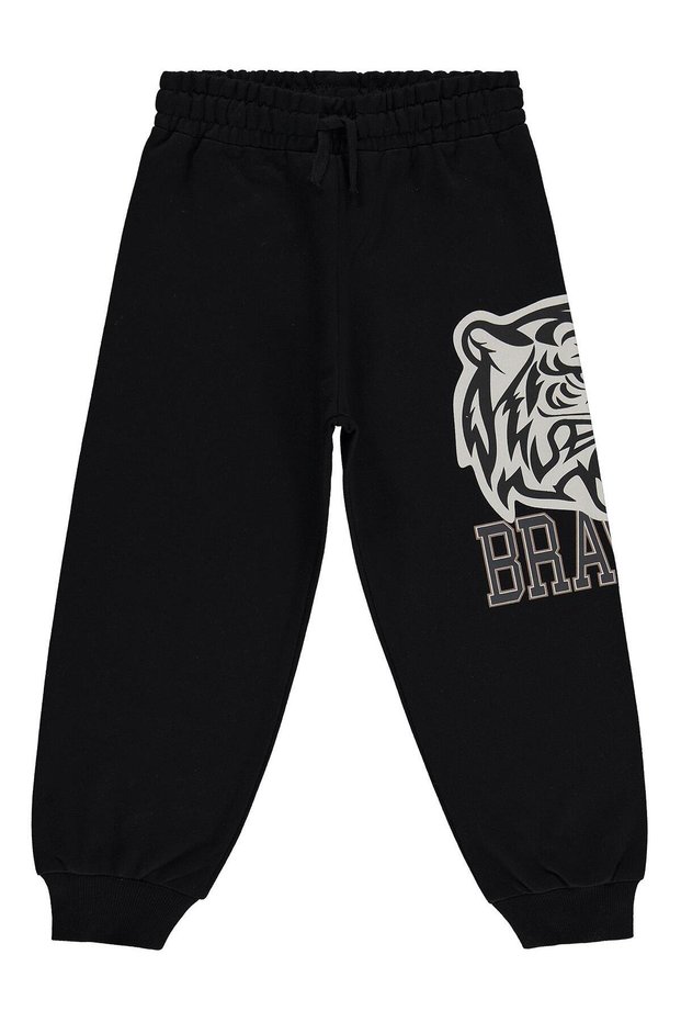 Braves Printed Track Pants for Ages 10-13 - Black