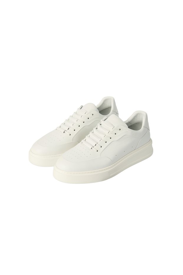 100% Leather Eva Sole Lace-Up Sneaker Shoes