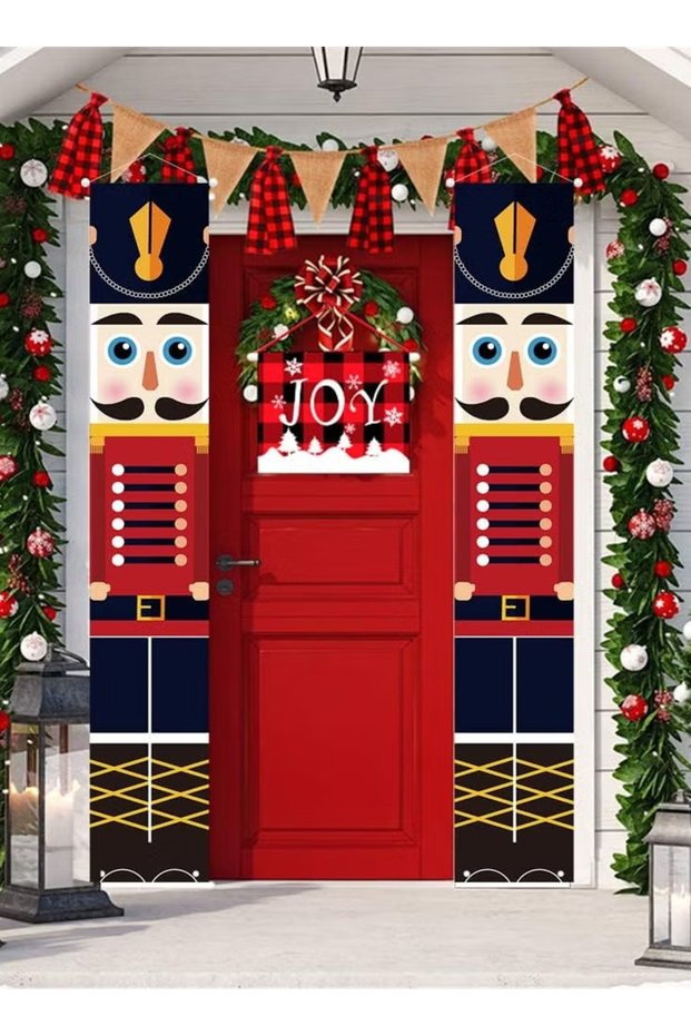 Porch Banner Hanging Banner Welcome Slogan Couplet Porch Flag Holiday Decoration Hanging Flag Christmas