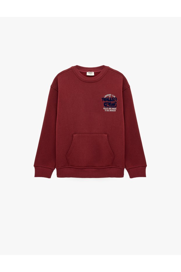Cotton Shardonlu Crew Neck Long Sleeve Printed Oversize Sweatshirt