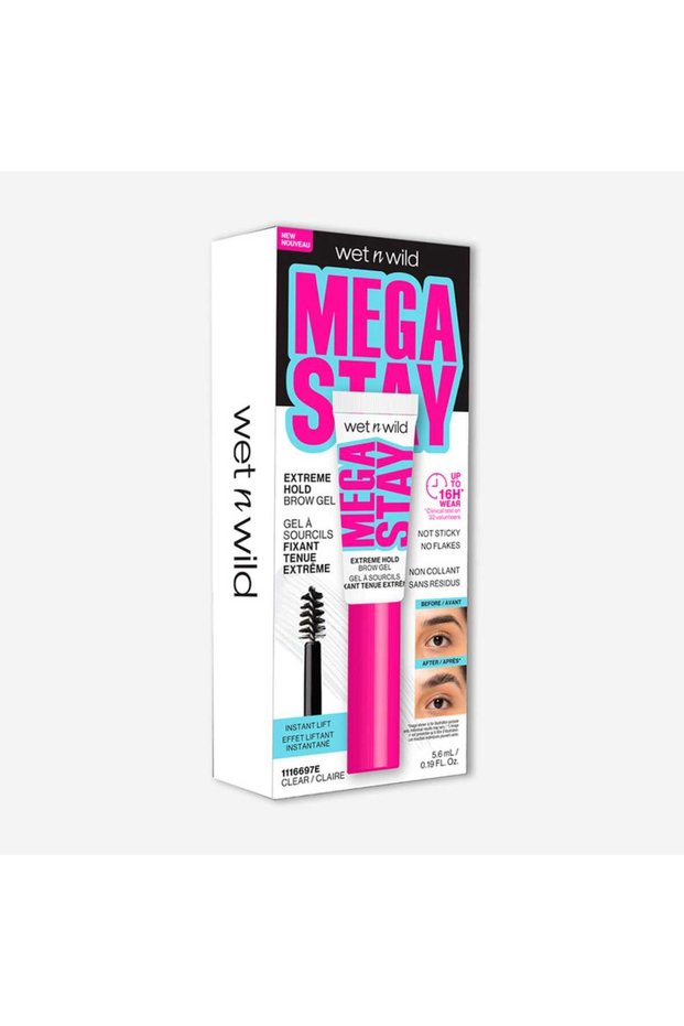 Mega Stay Extreme Hold Brow Gel, Clear