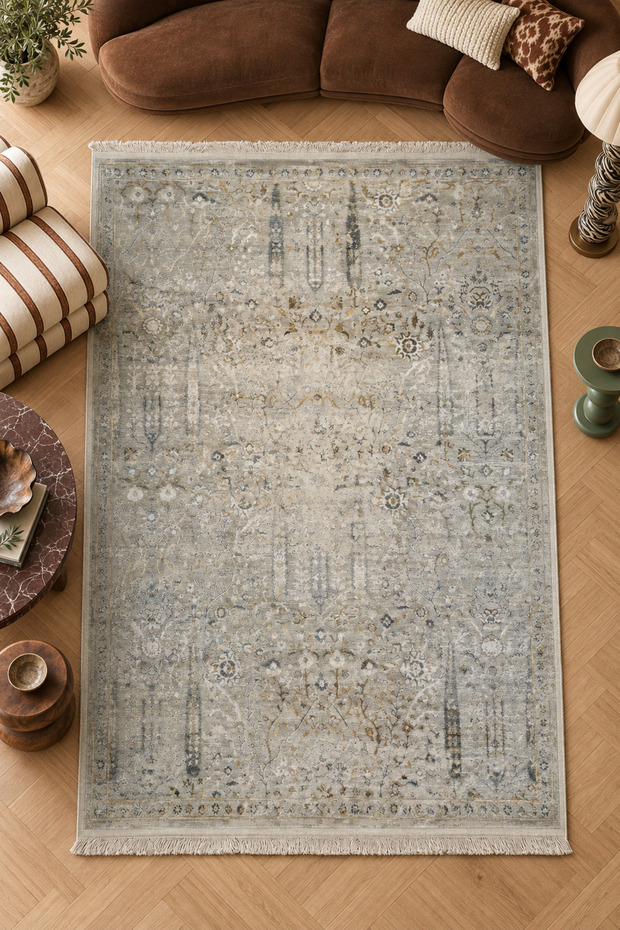 Casa Dream Vintage Patterned Woven Carpet