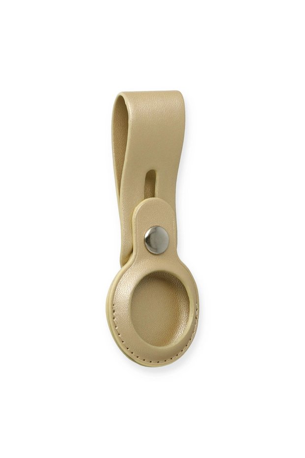 Airtag strap leather case - gold