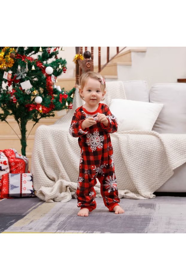 Family Christmas Pjs Matching Sets Baby Christmas Matching Jammies for Adults and Kids Holiday Xmas Sleepwear Set (Kids)