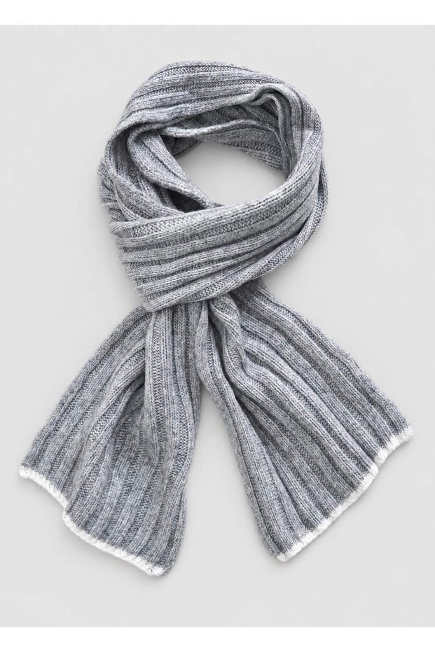 Gray Color Unisex Cashmere Blend Scarf