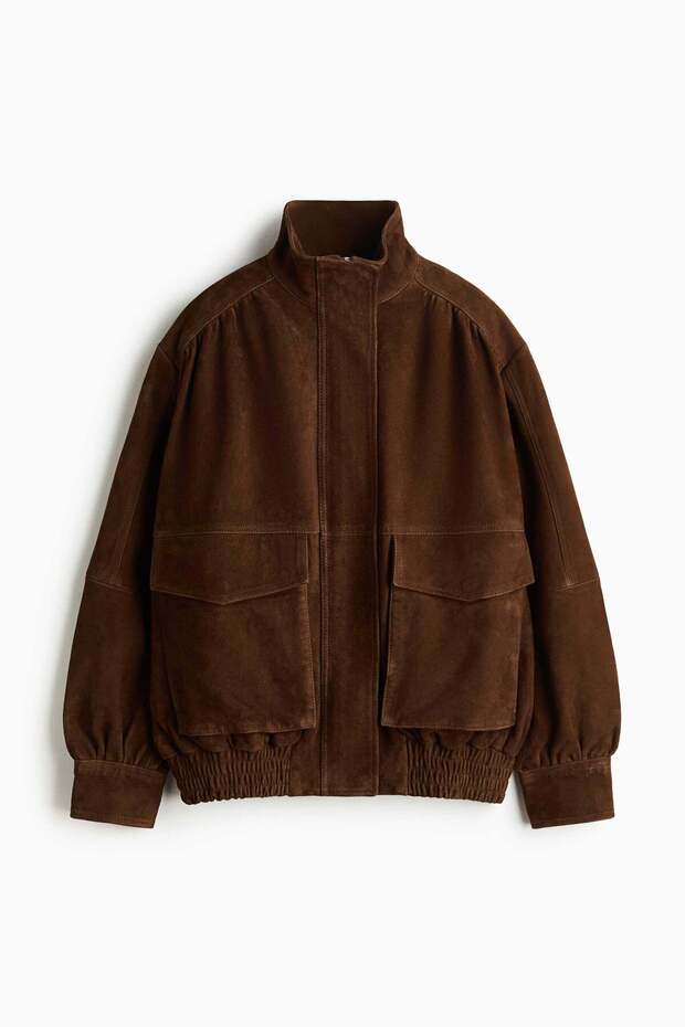 Oversized suede jacket