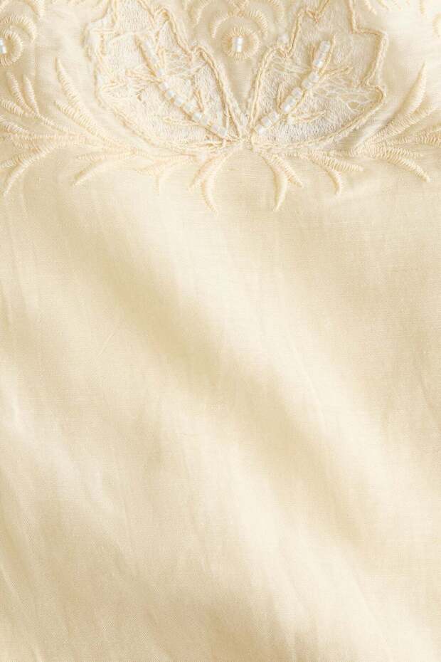 Linen-blend pyjama top