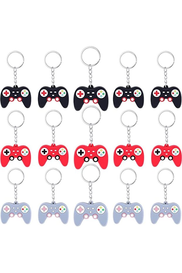 Keychains, Video Game Controller Keychains, Game Controller Handle Key Ring Pendant Charms for Video