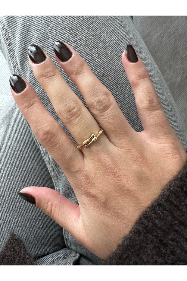 Gold Basic Jointed Ring