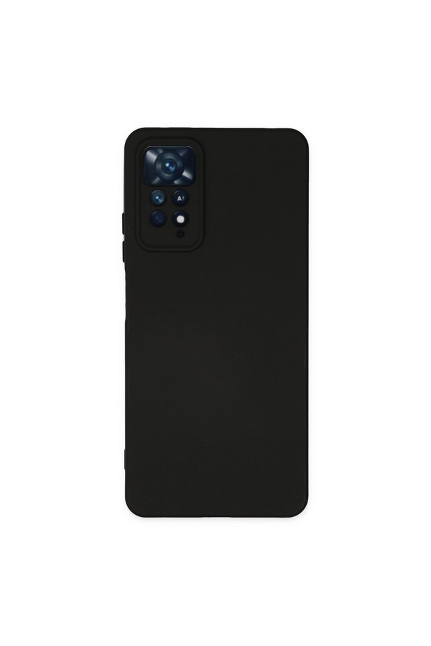 حافظة هاتف Xiaomi Redmi Note 11 Pro مصنوعة من السيليكون المخملي نانو - أسود