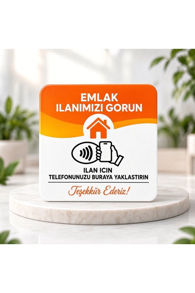 Nfc Real Estate Listing Card 9X9 cm Uv Printed Plexiglass Contactless Listing Display with Tape Single
