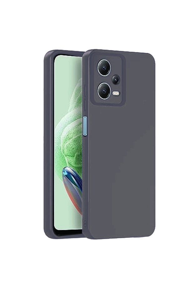 حافظة Xiaomi Redmi Note 12 Pro 5g Nano Nano داخل سيليكون مخملي - رمادي
