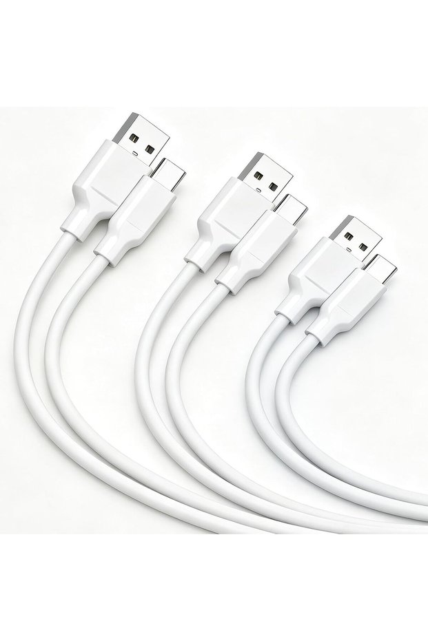 كابل USB C من Bestwish، [3 قطع بطول 2 متر] كابل شحن USB A إلى Type C، كابل Type C للشحن السريع ونقل البيانات