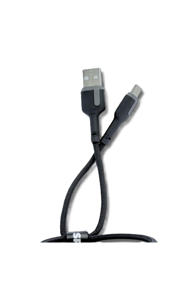 كابل USB من النوع C مضفر بطول 1.2 متر - سلك شحن سريع ومزامنة البيانات، كابل شحن من النايلون عالي التحمل لـ S