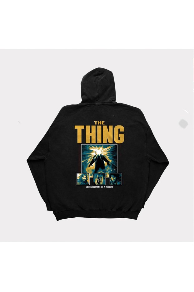 سويت شيرت بقلنسوة مطبوع عليه Thing Horror للجنسين