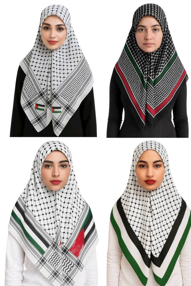 4 Pieces of 100/100 Santa Palestine Flag