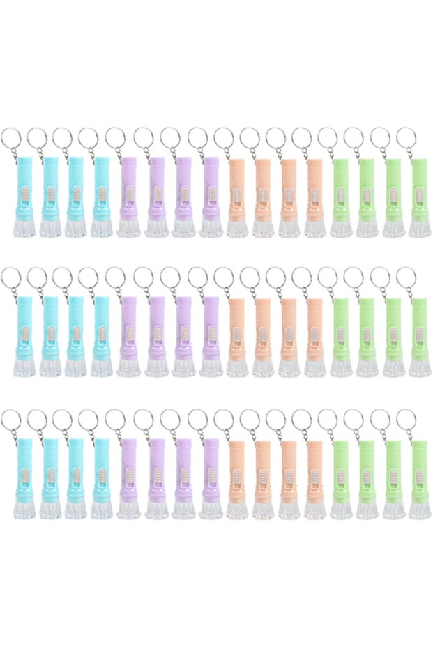 48pcs Portable Mini Flashlight Pendant Set 48/72/96//120/150 Pieces Household Small Glow Gifts Rando