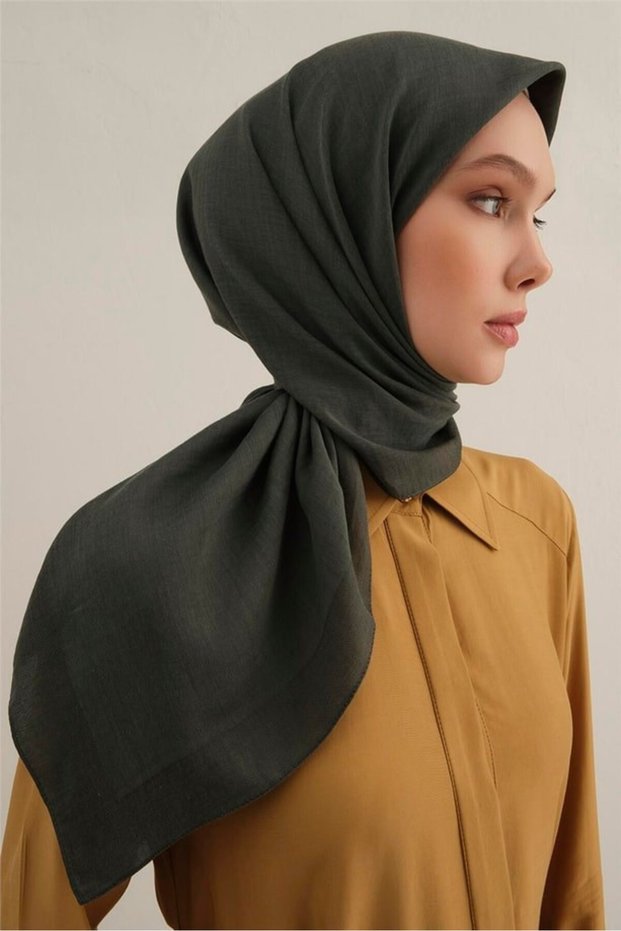 Bordered Scarf Stylish Modern Convenient Lyocell Patterned Scarf for Daily Office Combinations Black Scarf