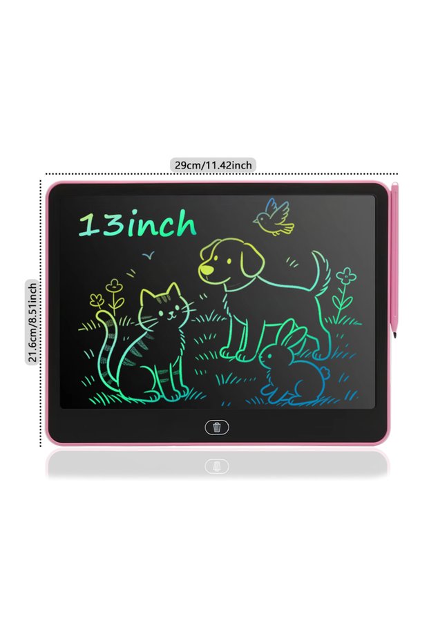 13inch pink 16/13/11/8-inch Kids LCD Drawing Board Portable Digital Sketchpad for Art Creativity And