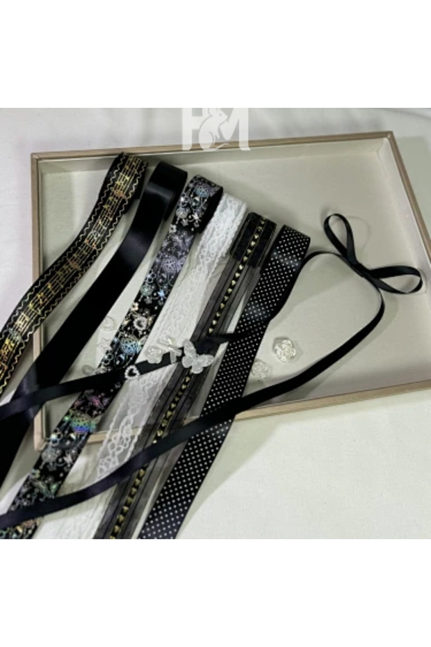 7PC Mix B 7PC 1M Mix Bar Holder Ribbon Ribbon Gumei Badge DIY Handmade Materials Support Bow Pain Pl