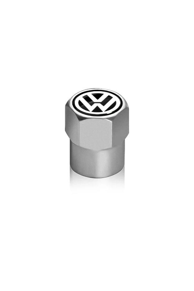 silver 4Pcs Car Tire Valve Caps Dust Cover Auto Emblem Accessories For VW CC Polo 6R Golf 4 5 6 7 MK