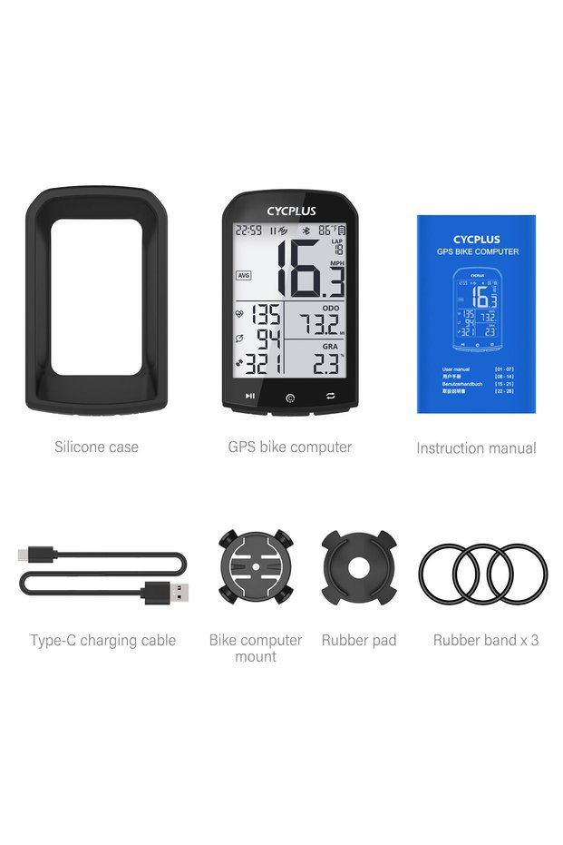 كمبيوتر دراجات M1 M1 GPS، عداد سرعة للدراجات، بلوتوث 5.0 ANT+ C