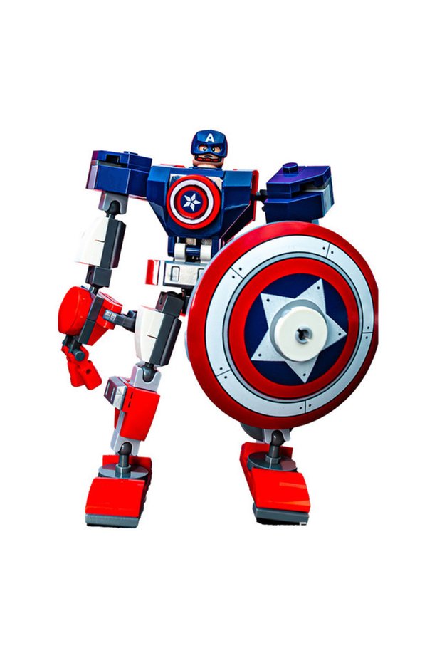 Pink Super hero Mecha Building Blocks Kits Brick Action Figures Model Kids Toy Gifts Art Decoration