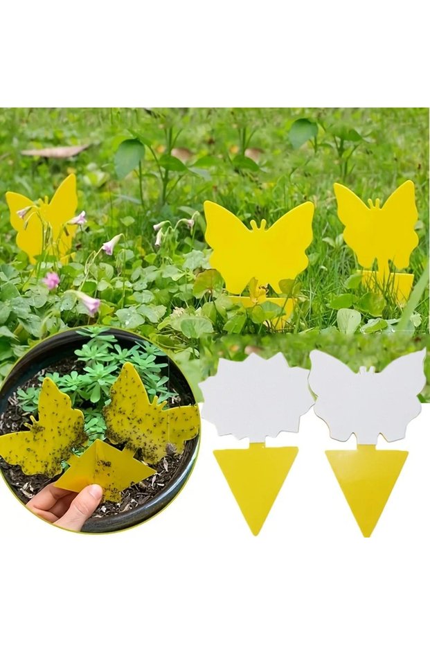 20PCS Butterflies 10-40PCS Sticky Traps Fruit Fly Trap Yellow Sticky Bug Trap for Indoor Outdoor Use