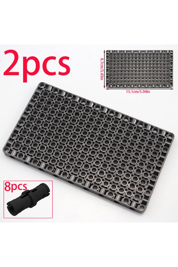 لوحات بناء سوداء (قطعتان) مقاس 11 × 19 من مجموعة هاي-تيك، قطع تركيب تعليمية للألعاب التقنية