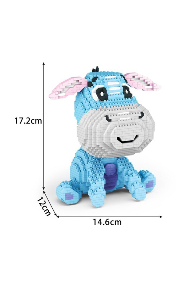 7158 Funny Tom And Jerry Micro Building Blocks Cheese Cat and Mouse Assembly 3D Model Anime Mini Bri