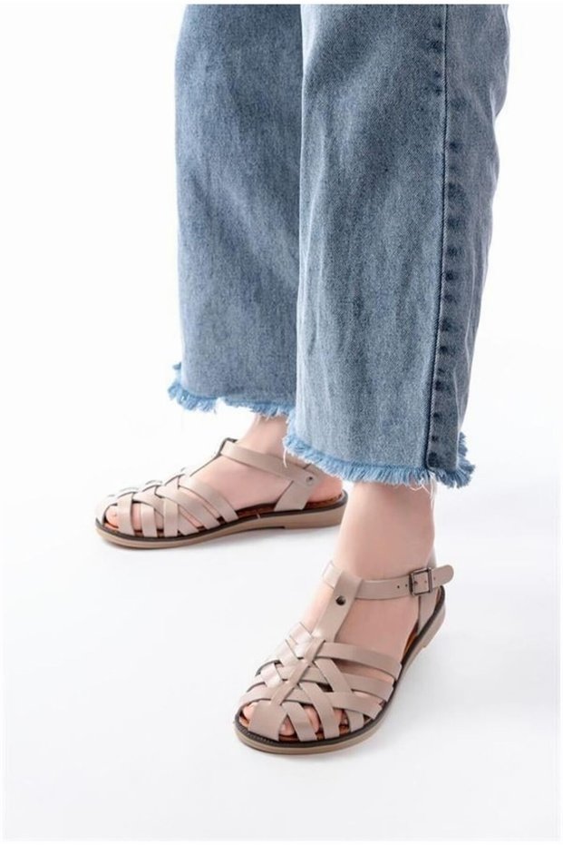 Women's Genuine Street Outdoor Leather Motion Orthopedic Sandals