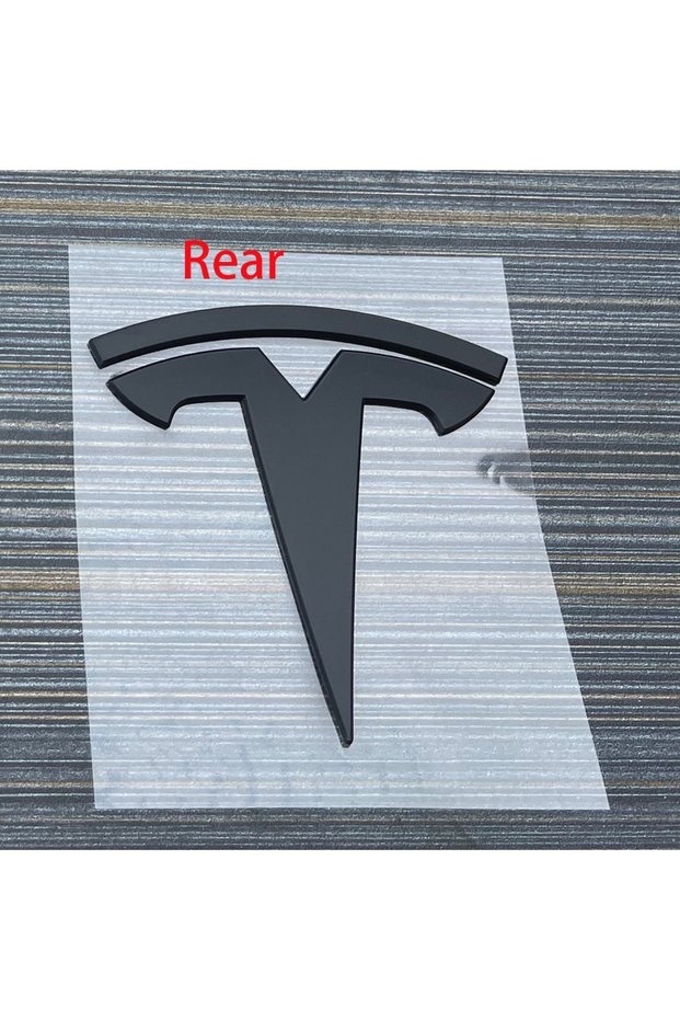 Rear Matte black 1 pcs Suitable for Logo Model 3 Model Y Car Front Hood Logo Sticker Des