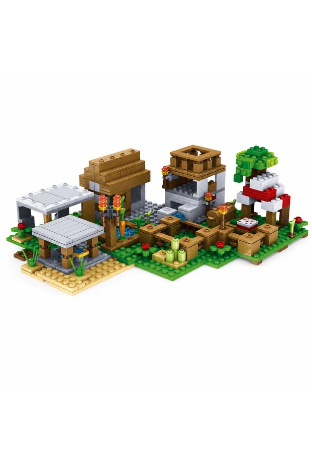 1061 Block World Building Blocks Set with Trap Cave & Figures, Creative STEM Construction Toy Gift f