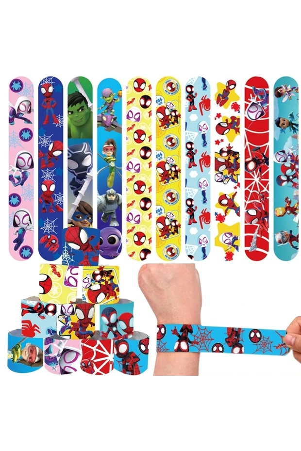 48 pcs A Spider and His Amazing Friends Bracelets Wristband Snap Bracelet for Girl Birthday P