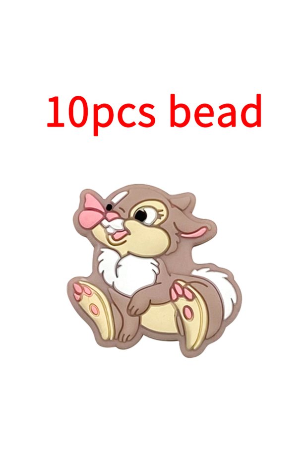 10pcs bead 10pcs Silicone Cartoon Bead Baby Pacifier Bead Pacifier Chain Accessories Ornaments