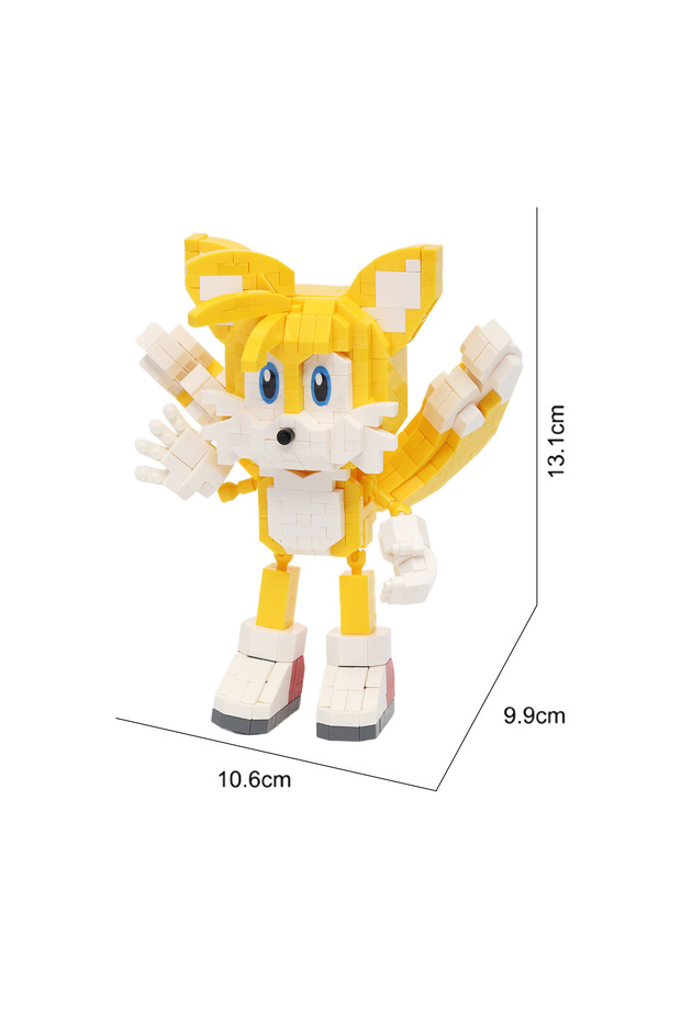 Yellow building blocks particle cartoon kawai desktop ornaments Halloween birthday gifts Christmas