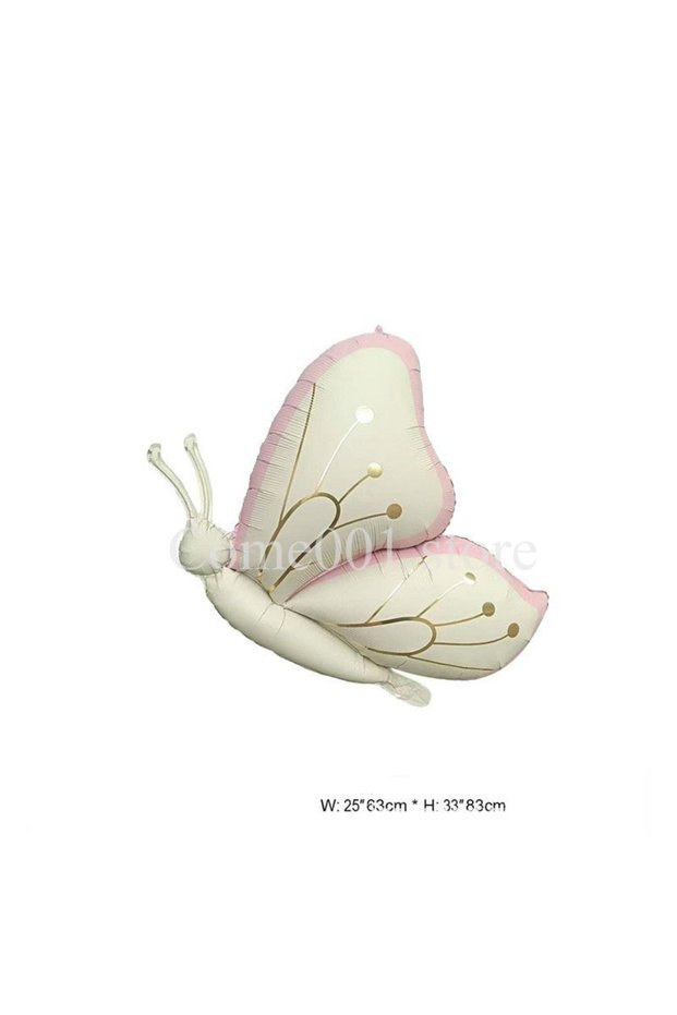Other 2PCSButterflyCream 2PCS Butterfly Foil Balloons Girls Boys Birthday Party Decorations Photo Pr