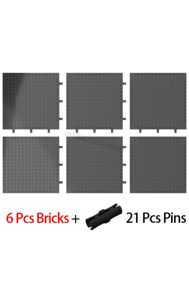 6Pcs Black Wholesale 65803 Bricks Baseplate Part 16X16 Pixel Art Building Blocks Bottom Plate Compa