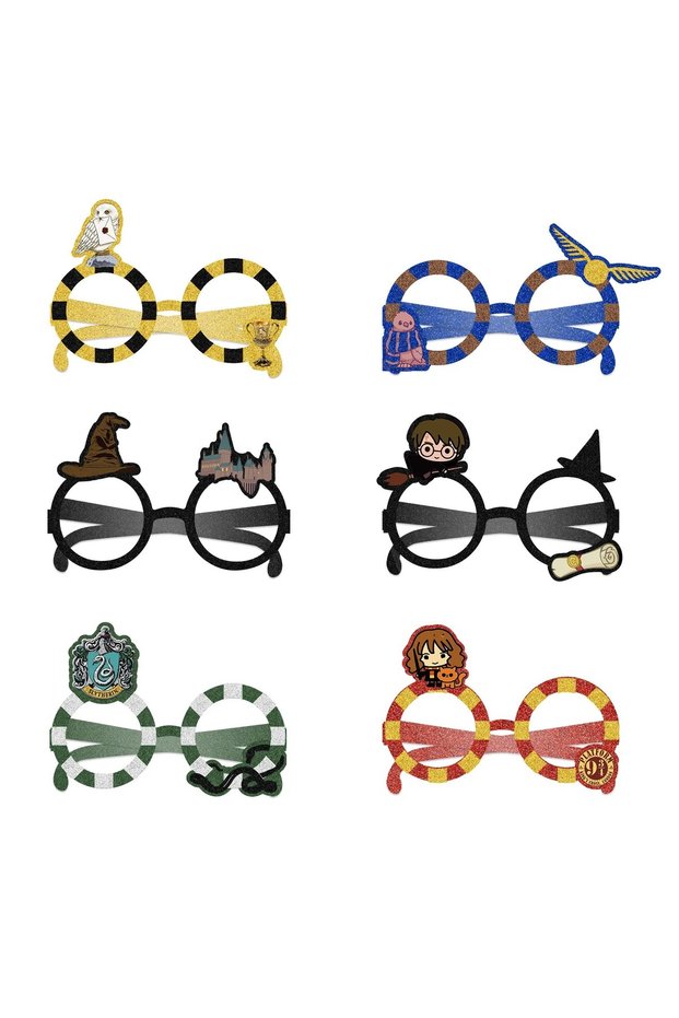 12pcs glass Cartoon Magicss Kids Birthday Party Decoration Academy Set Face Stickers Gift Bag