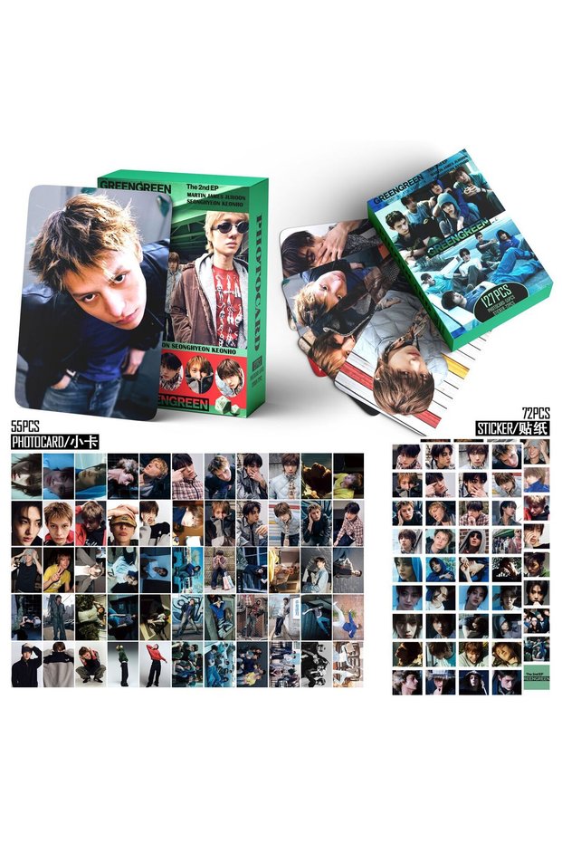 127PCS GR 127pcs CORTIS New Album GREENGREEN JAMES MARTIN Photocards Stickers Merch Lomo Cards Set