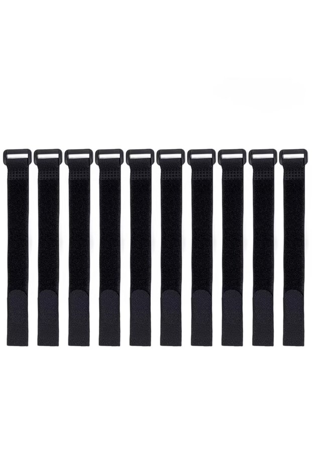 10pcs 2cmx40cm Reusable Hook and Loop Nylon Cable Ties Adjustable Wire Fastener Wrapping Cinch Strap