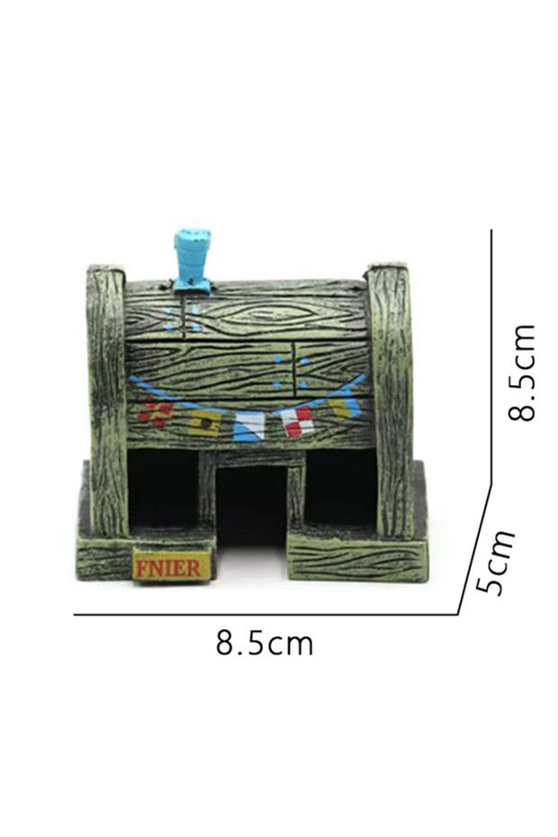 B Cute Pineapple House Aquarium Decoration Resin Fish Tank Ornament Hideout Cave for Betta Fi