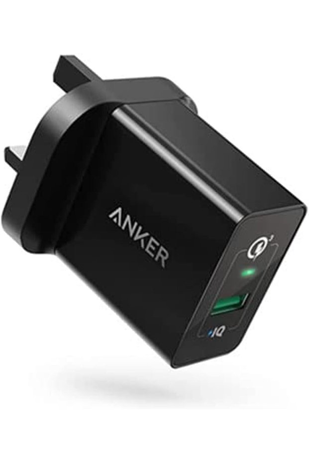 شاحن حائط USB من Powerport مع خاصية الشحن السريع 3.0 - أسود