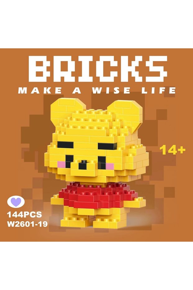 01-19 Kawaii 6cm High Mini Building Blocks Desktop Ornaments Anime Cartoon Halloween Themed Youth To