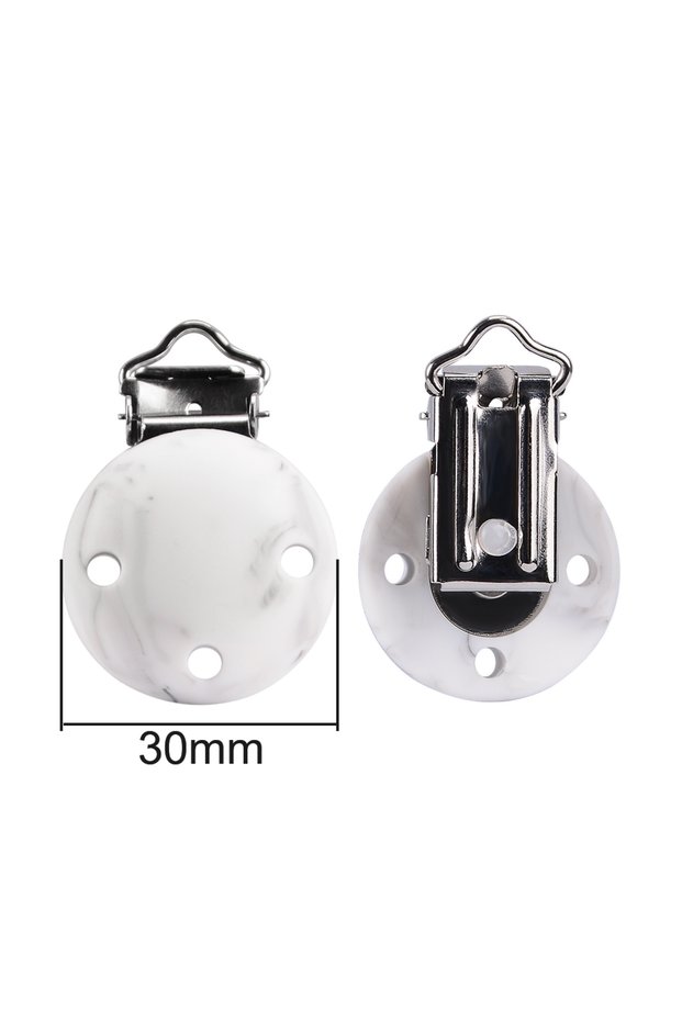 marble-5pcs Lofca Silicone Clip 5 PCS Baby Pacifiers for DIY Pacifier Chain Nursing Teething Baby Gi
