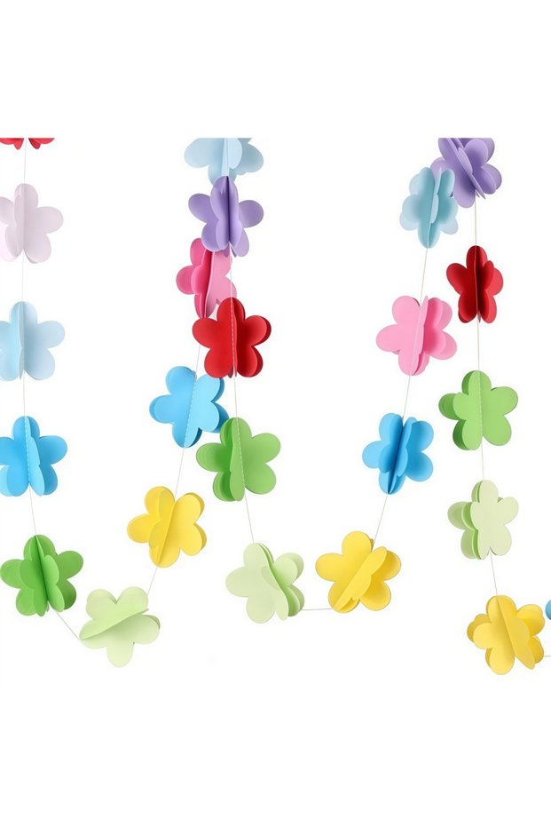 1PC E 1pc 3D Paper Circle Garlands Home Decoration Paper Banner Decor Wedding Birthday Party DIY Han