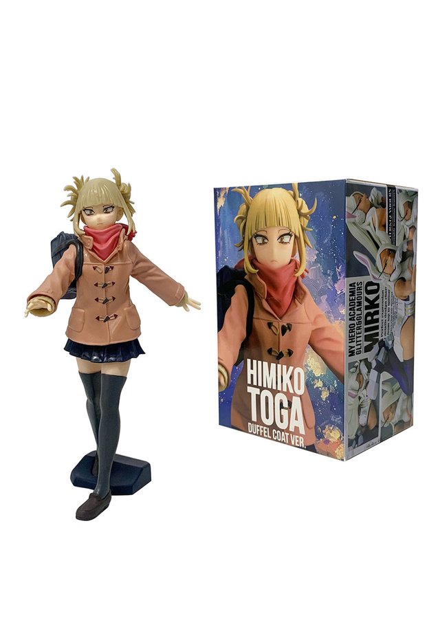 With Box 18cm My Hero Academia Anime Figure Himiko Toga Glitter & Glamours Duffel Coat Series