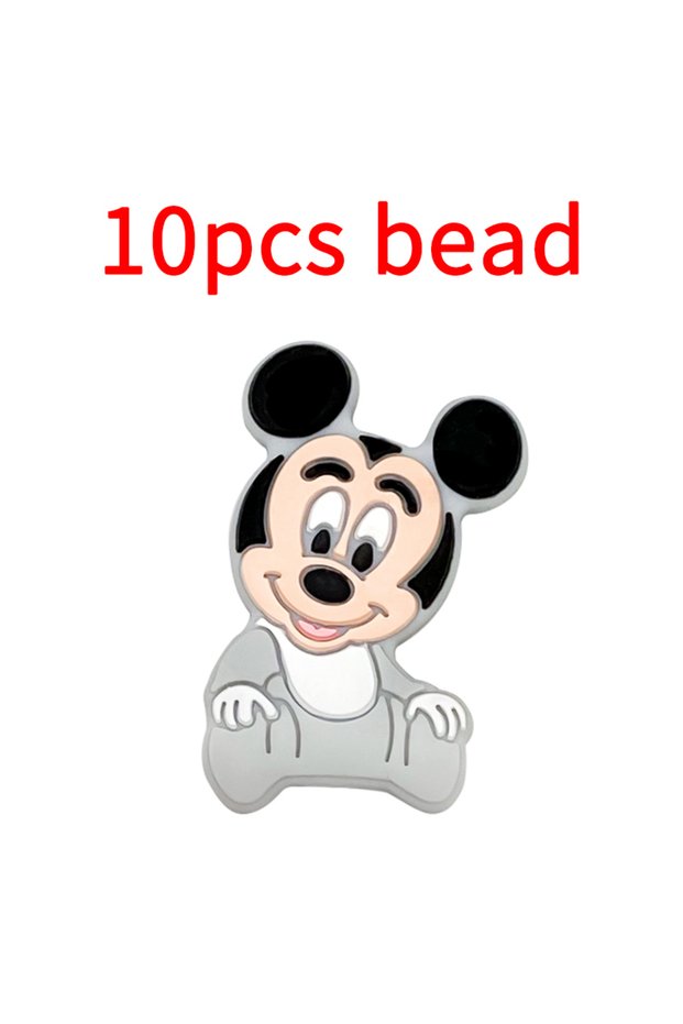 10pcs bead 10pcs Silicone Cartoon Bead Baby Pacifier Bead Pacifier Chain Accessories Ornaments