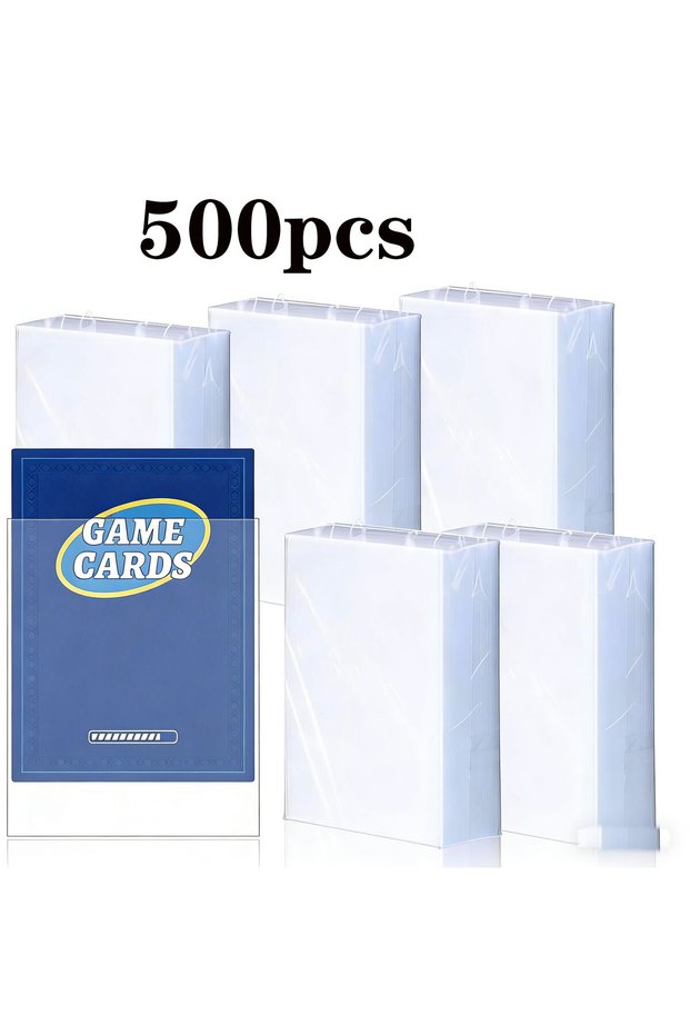 500 500 Counts Clear Penny Card Sleeves Plastic Soft Trading Card Protectors For Standard PTCG MTG G