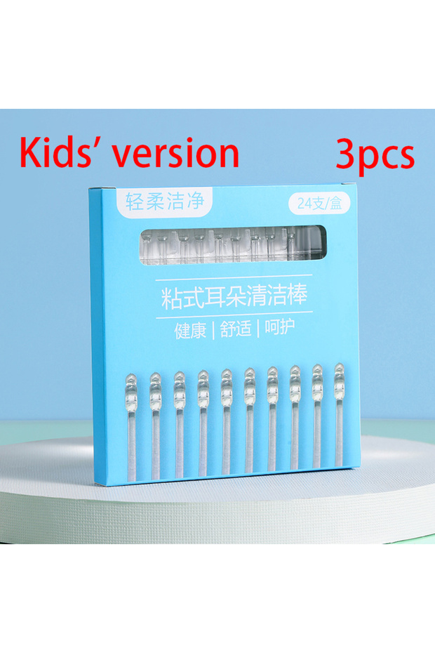 S Child style 3pcs 24Pcs/Box Silicone Ear Wax Remover Disposable Adhesive Ear Picks Sticky Earpicks